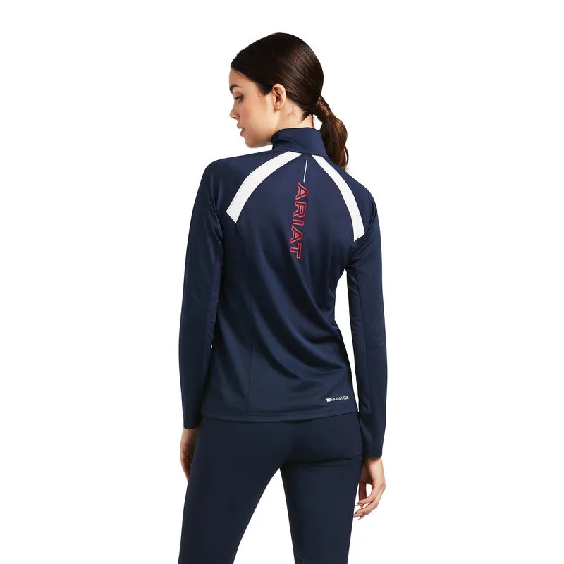 Ariat Womens Sunstopper 2.0 quarter zip Baselayer TEAM-2